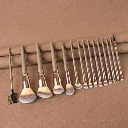Eye makeup brush collection for eyeshadow blending and detailed makeup looks