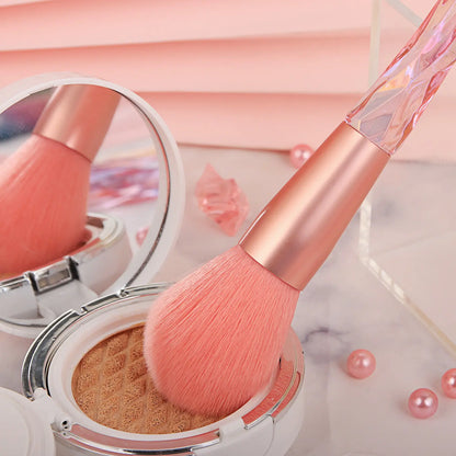 Soft crystal makeup brushes for foundation blush and powder application