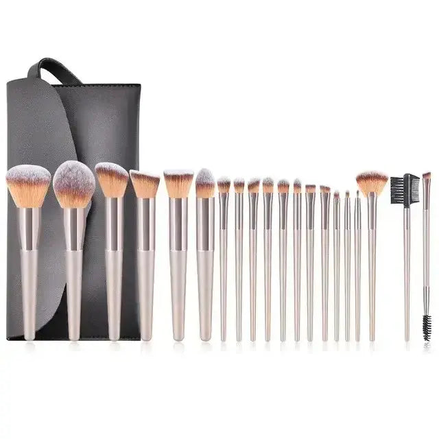 Complete makeup brush set for foundation powder contour and eyeshadow