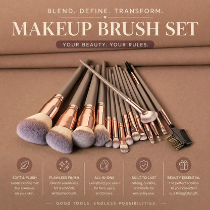 Professional makeup brush set for flawless face and eye makeup application in India