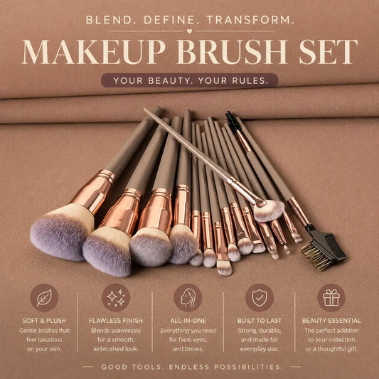 Professional makeup brush set for flawless face and eye makeup application in India