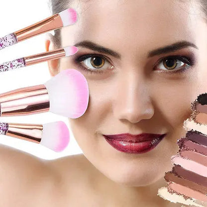 ROSLET pink makeup brushes for smooth makeup application