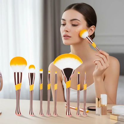 ROSLET rose gold face and eye makeup brushes