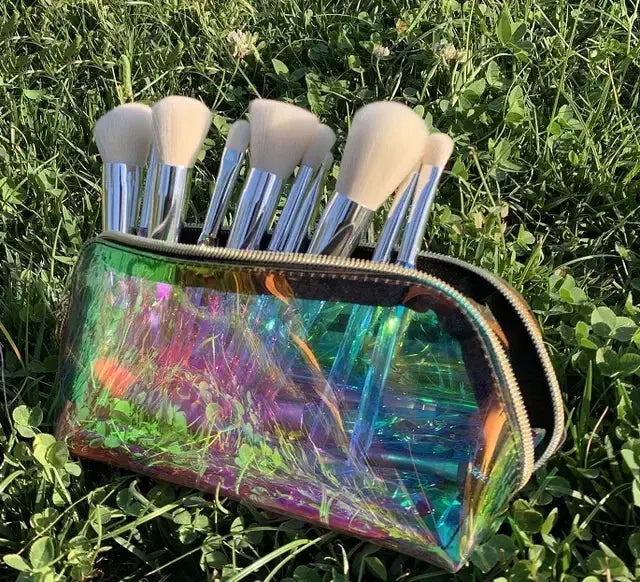 Luxury crystal makeup brush set for foundation blush and powder