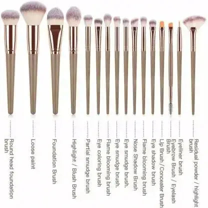 Seamless blending beauty brushes for flawless contour and eye makeup