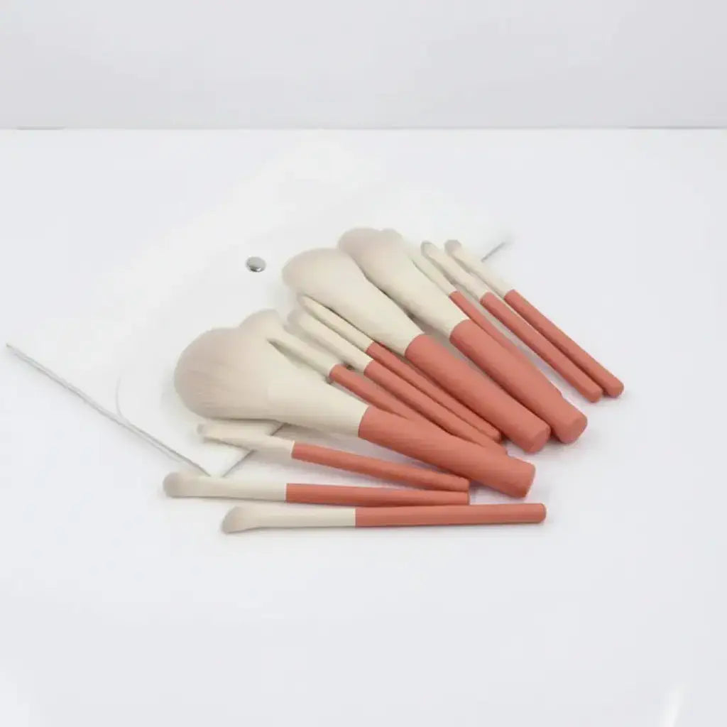 Soft blending beauty brushes for contour and blush application