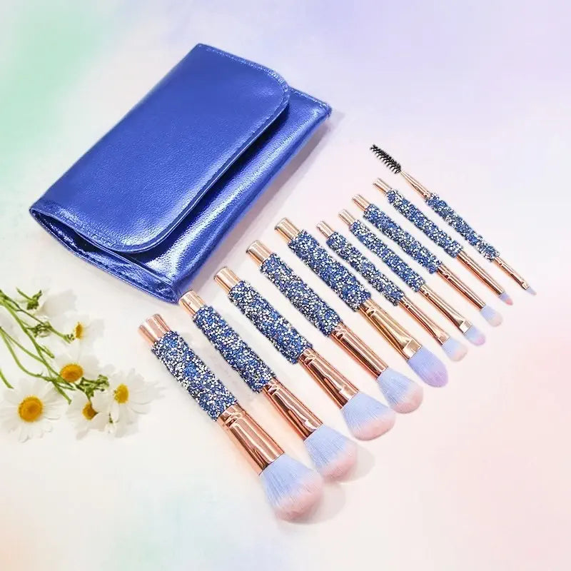 Soft glam makeup brushes for blush contour and eye makeup application