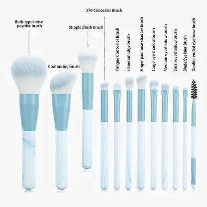 Travel friendly makeup brush set with premium storage bag for daily use